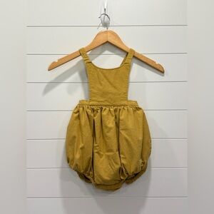 Little Cotton Clothes Mustard Yellow Dahlia Romper